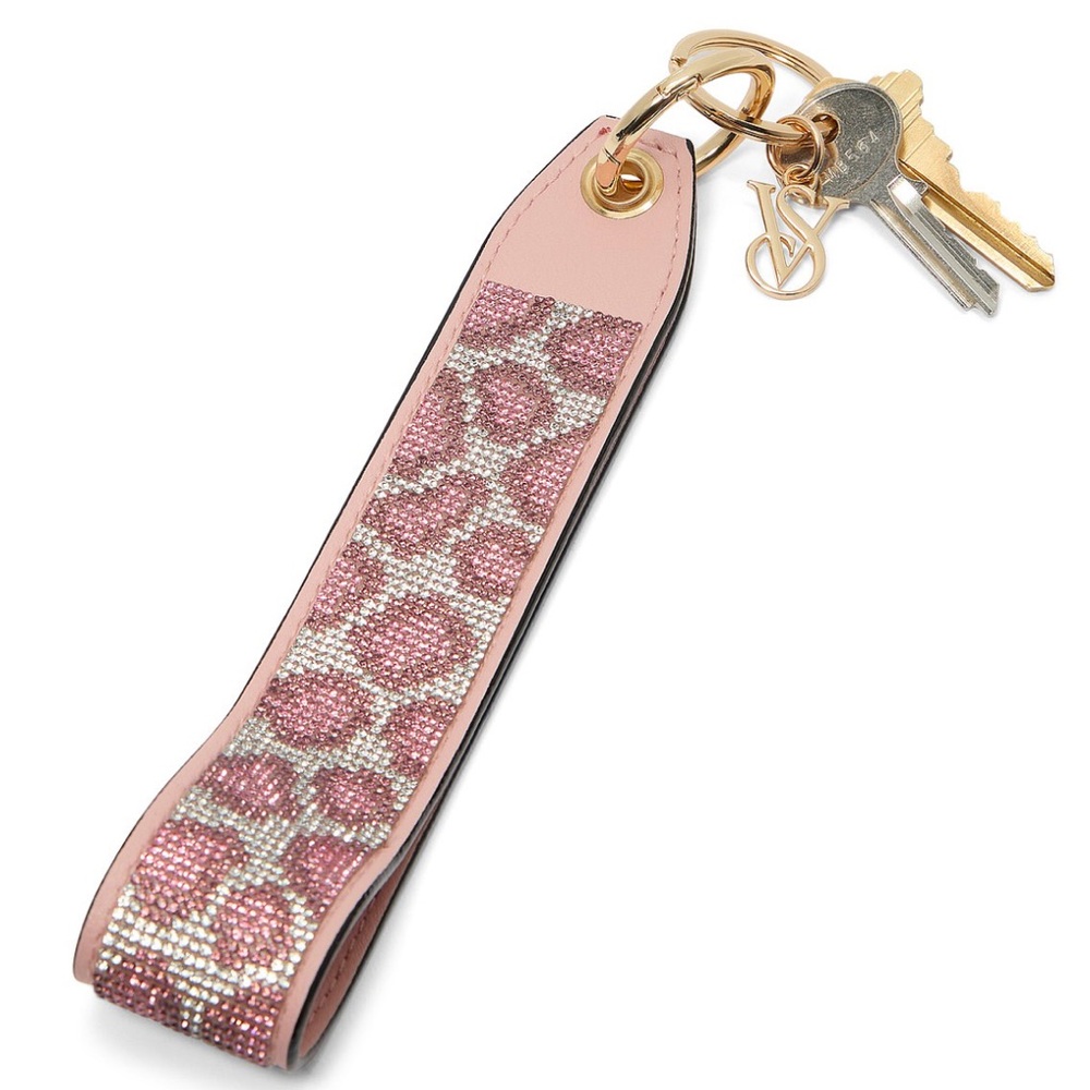 VICTORIA'S SECRET Bling PINK LEOPARD KEYCHAIN/ Wristlet Strap (PRICE IS FIRM) - Picture 8 of 9